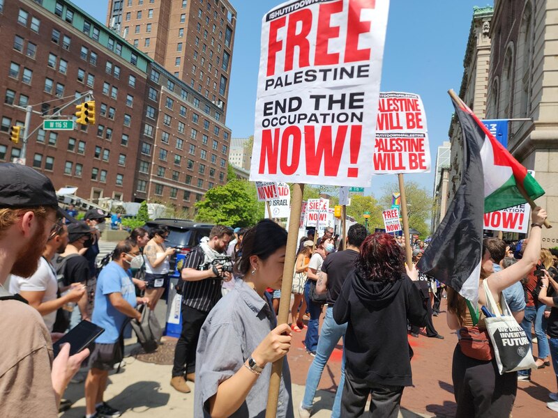 Protesta en Nueva York por la libertad de Palestina