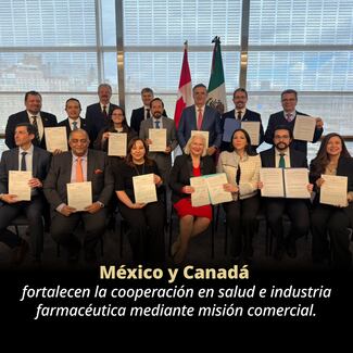 México y Canadá fortalecen cooperación en salud e industria farmacéutica
