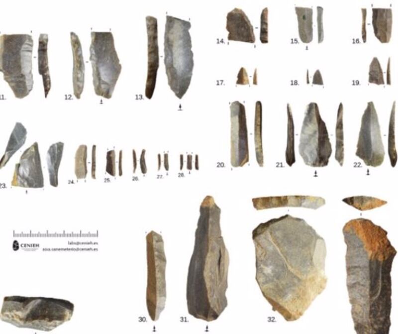 Herramientas de piedra tallada