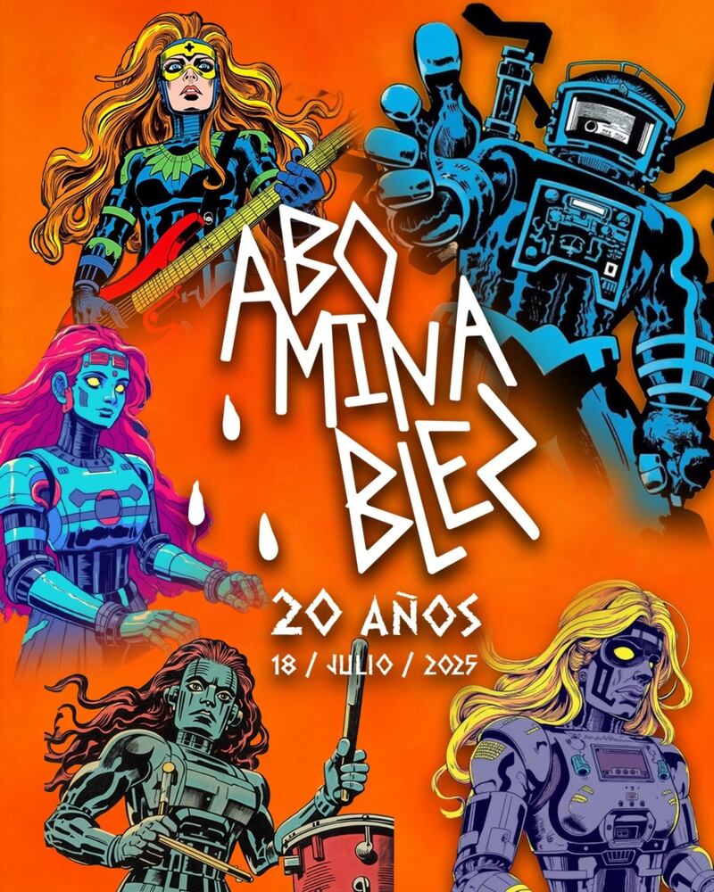 Flyer del concierto de Abominablez en el Foro Indie Rocks!
