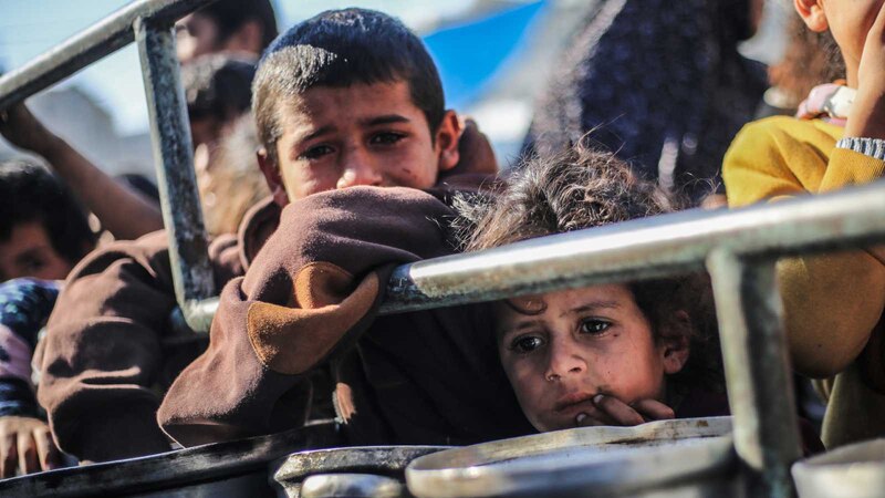 Niños refugiados sirios