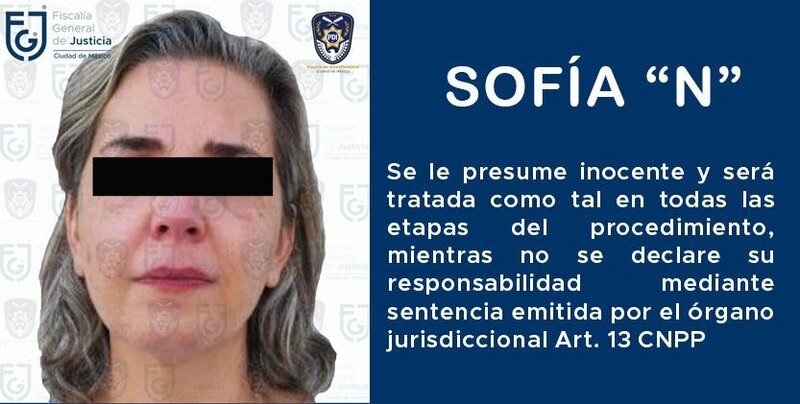 Title: Detienen a Sofía "N" por el delito de trata de personas