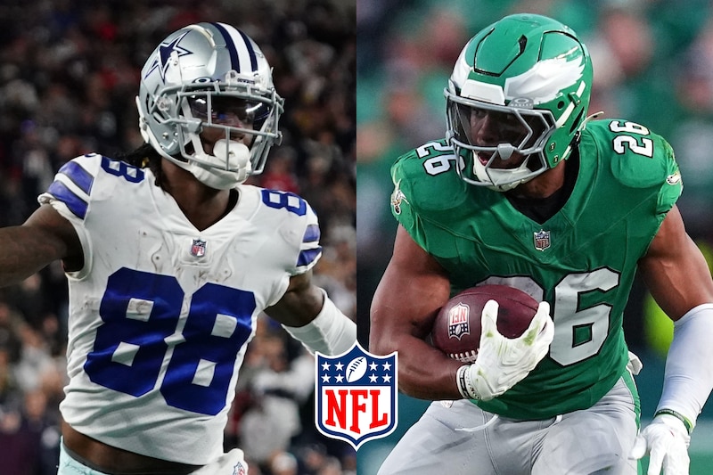 CeeDee Lamb (receptor) y Saquon Barkley (corredor), destacan por ser dos de los mejores de la NFL en su respectiva posición.