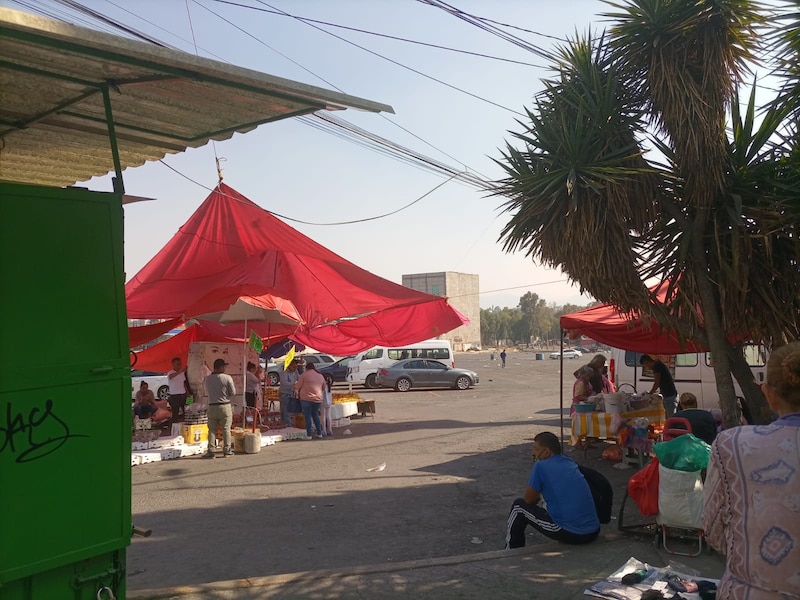 Mercado al aire libre en México