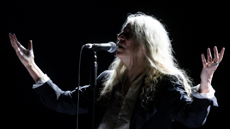 Cantante Patti Smith en concierto