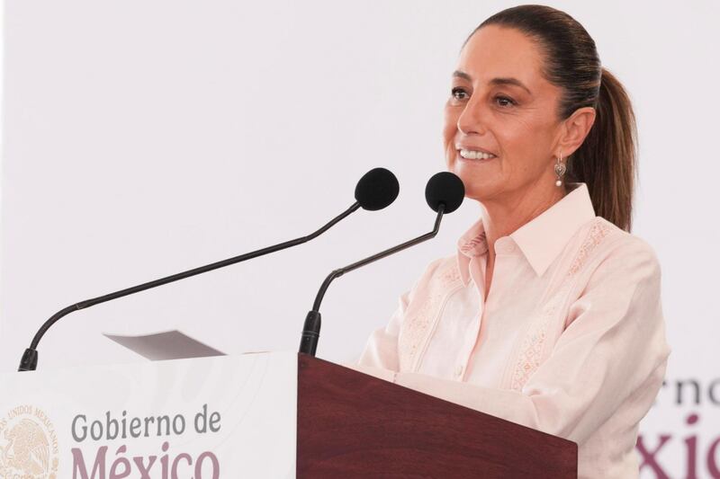 La presidenta Claudia Sheinbaum durante conferencia de prensa