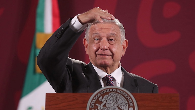 El presidente Andrés Manuel López Obrador durante una conferencia de prensa.