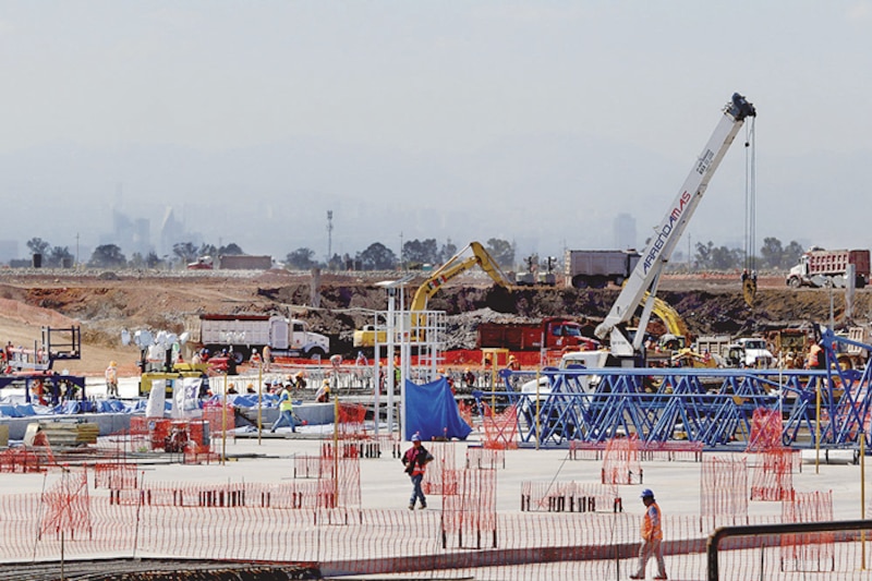 Construcción del nuevo aeropuerto de la Ciudad de México