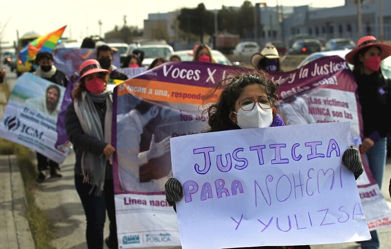 Protesta por el asesinato de mujeres en México