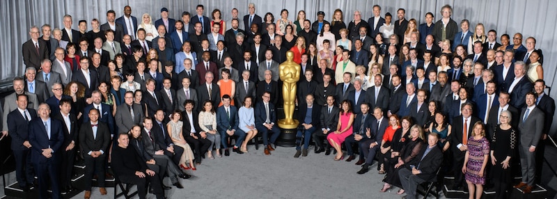 Foto de grupo de los nominados a los Premios Óscar 2020