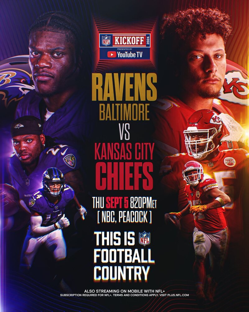 Partido de fútbol americano entre los Baltimore Ravens y los Kansas City Chiefs