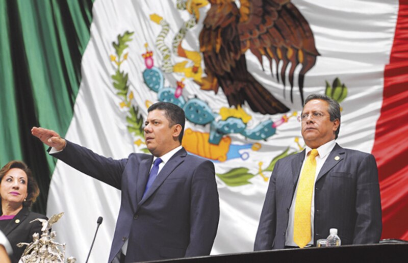 El presidente electo de México, Andrés Manuel López Obrador, durante su toma de posesión.