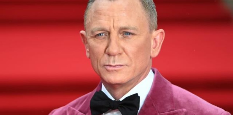 Daniel Craig, el actor británico que interpretó a James Bond, en el estreno de "Sin tiempo para morir".