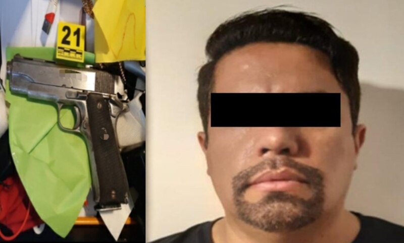 Detienen a un hombre con una pistola en la Ciudad de México