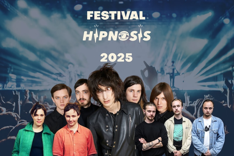 Las bandas Stereolab, The Horrors y Molchat Doma en una composición fotográfica sobre el Festival Hipnosis 2025