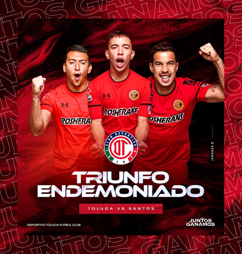 Toluca consigue un triunfo endemoniado ante Santos