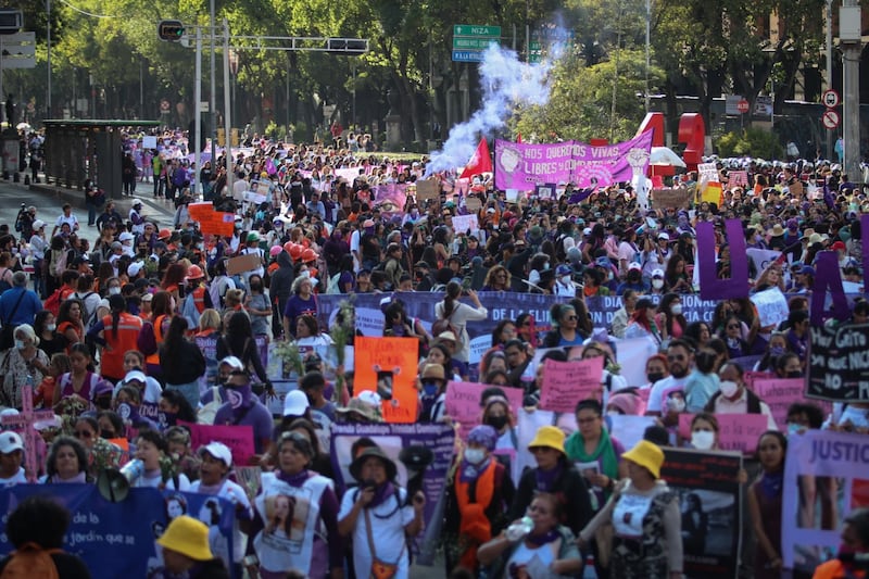 Marcha del 25N en CDMX