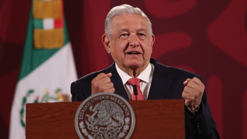 El presidente Andrés Manuel López Obrador durante una conferencia de prensa.