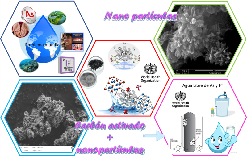 Nanopartículas de carbón activado para la eliminación de arsénico y flúor del agua