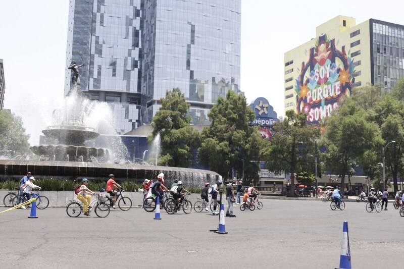 Ciclistas en la Ciudad de México