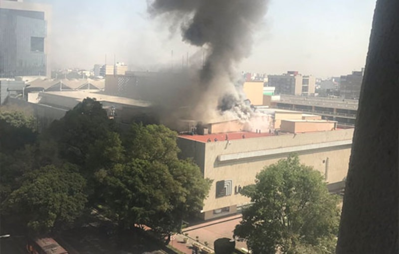 Incendio en el Museo Nacional de Antropología e Historia