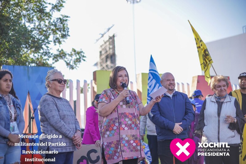 Xóchitl, precandidata a presidenta, da un mensaje a militantes del Partido Revolucionario Institucional