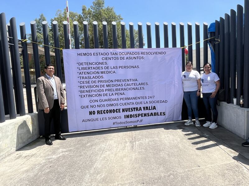 Title: Protesta de trabajadores del poder judicial