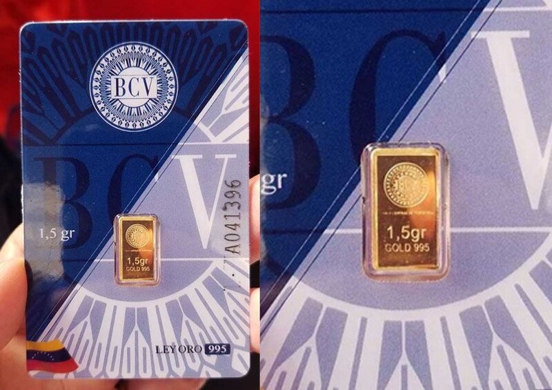 Lingote de oro de 1,5 gramos