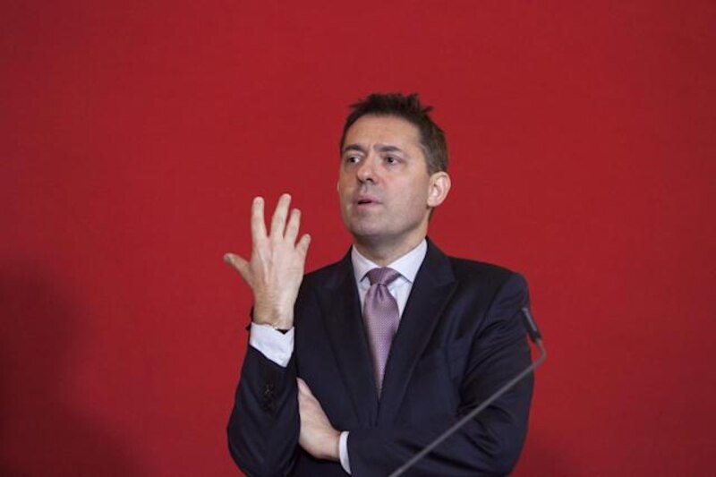 El líder del PSOE, Pedro Sánchez, interviene en un mitin en Madrid
