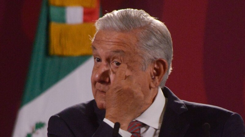 El presidente Andrés Manuel López Obrador durante una conferencia de prensa.