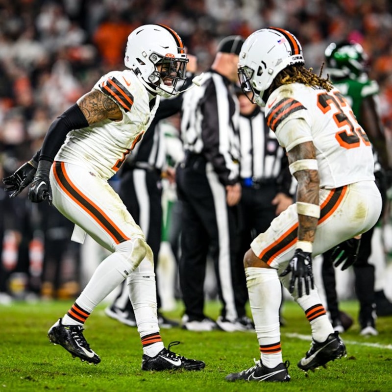 Los Cleveland Browns celebran una victoria