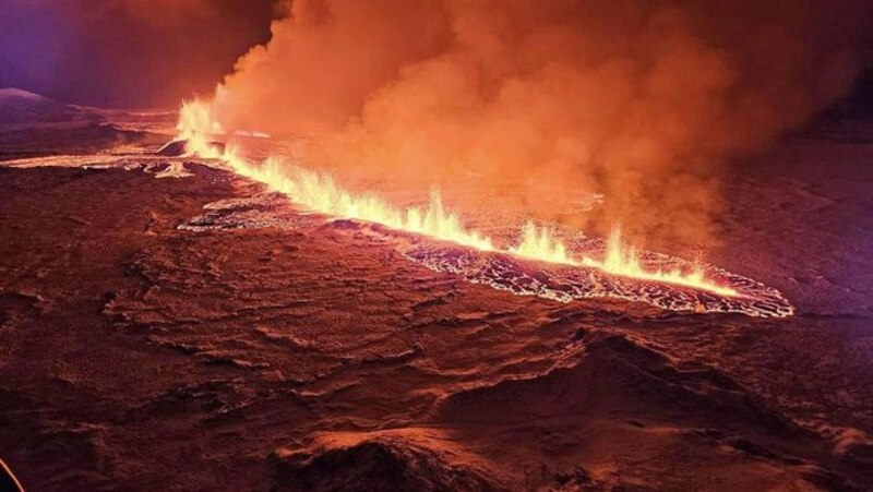 La erupción del volcán Fagradalsfjall en Islandia