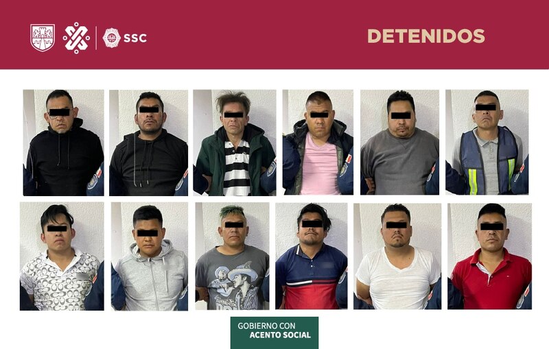 SSC detiene a 10 presuntos delincuentes en la Ciudad de México