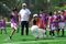 Mara Lezama convive con niños y jóvenes y supervisa la nueva cancha del Mundial Social en José María Morelos